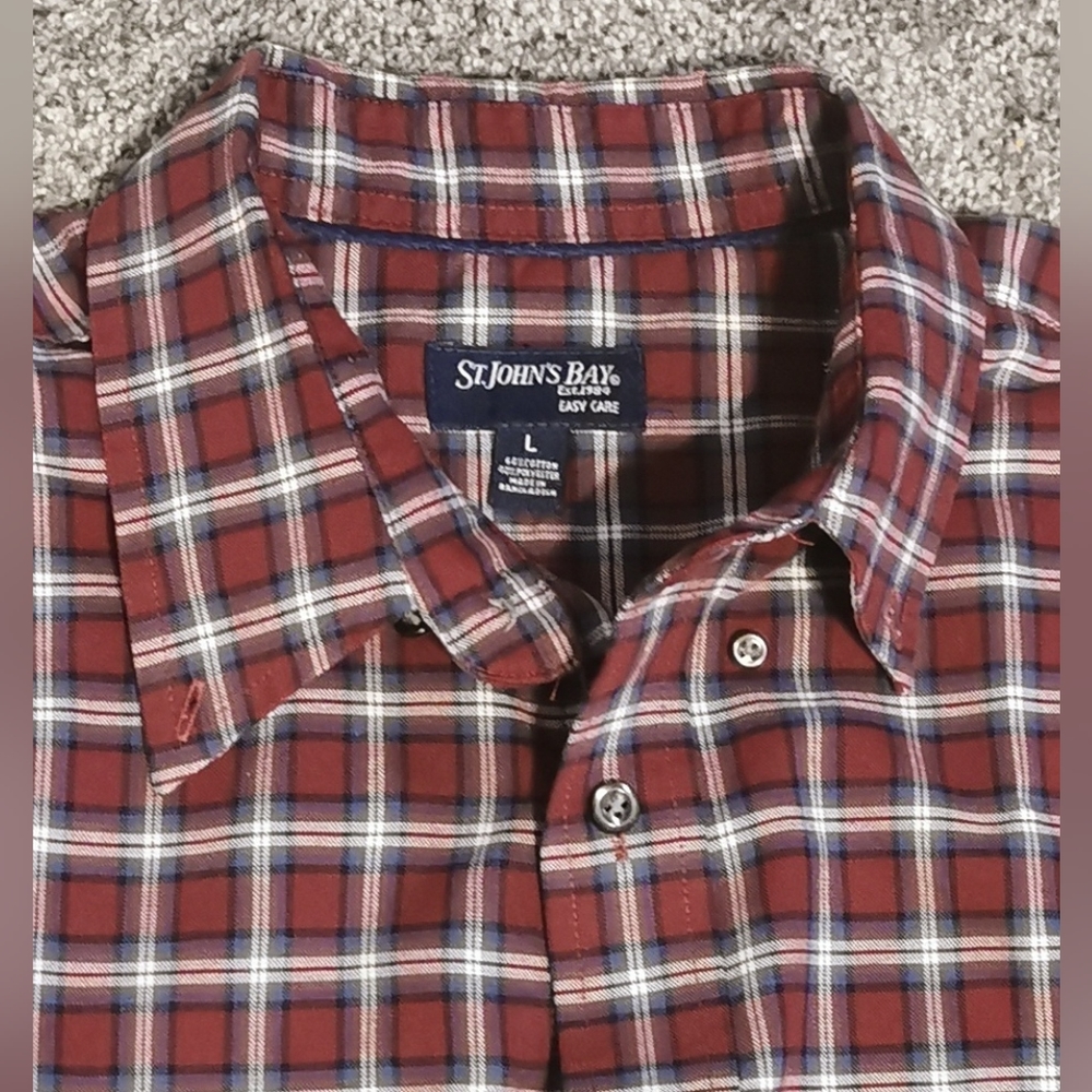 St. John's Bay cotton collared shirt long sleeves